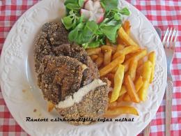 Rántott csirkemell, tojás nélkül